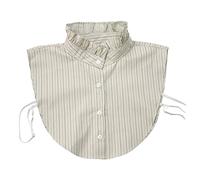 Generico Colletto Staccabile con Volant Donna Mezza Camicetta Coreana Elegante Gilet Accessorio Giacca Decorativo (Green, One Size)