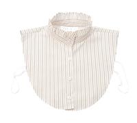 Generico Colletto Staccabile con Volant Donna Mezza Camicetta Coreana Elegante Gilet Accessorio Giacca Decorativo (White, One Size)