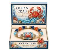 Generico Collezione di bracciali Ocean Guardian, bracciale con ciondoli a forma di animali marini, gioielli a tema oceano, regalo ispirato al mare per gli amanti dell'oceano (#D)