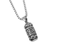 Generico collier homme, pendentif de vérité à six caractères vintage breloque, collier pour hommes, cadeau de la Saint-Valentin, accessoire pour bijoux protecteur de cadeau