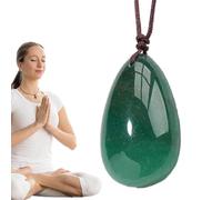 Generico Collier Pierre Verte - Élégant collier d'aventurine verte pendentif goutte d'eau de bijoux te à la mode p emmes hommes