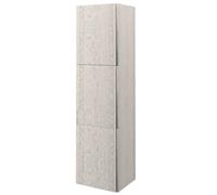 Generico Colonna bagno sospesa cm 45x170x38 con 3 ante soft close e accessorio interno - Made in Italy (Rovere Grigio)