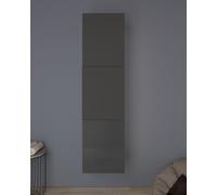Generico Colonna bagno sospesa cm 45x170x38 con 3 ante soft close e accessorio interno - Made in Italy (Antracite Lucido)
