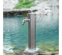 Generico Colonna d'Acqua da Esterno Indipendente in Acciaio Inossidabile con Rubinetto - Fontana da Giardino Resistente e antigelo per l'architettura del Paesaggio, Facile da installare, Ideale per p