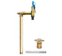 Generico Colonna d'Acqua da Giardino antigelo Indipendente, Design cilindrico Dorato da 39 Pollici con Rubinetto di Blocco, Soluzione di irrigazione Esterna Durevole per Tutte Le Stagioni