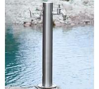 Generico Colonna d'Acqua da Giardino in Acciaio Inossidabile con Rubinetto - Fontana d'Acqua Indipendente per Esterni, Decorazione paesaggistica, Lavaggio Auto e Fontana per annaffiare Le Piante
