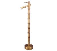 Generico Colonna d'Acqua da Giardino in bambù e Rame Antico, idrante Decorativo Indipendente da 34 Pollici con Rubinetto antigelo, Fontana da Giardino montata a Pavimento