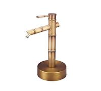 Generico Colonna d'Acqua da Giardino in bambù e Rame Antico, Rubinetto Decorativo da Pavimento per Esterni da 13 Pollici, Funzione antigelo per Cortile, Elegante Fontana per Il Giardinaggio