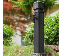 Generico Colonna d'Acqua da Giardino Indipendente con Rubinetto in Rame e Supporto per Tubo Flessibile - Soluzione di irrigazione Verticale per Esterni con Ganci per l'irrigazione del Giardino, la pu