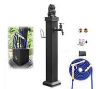 Generico Colonna d'Acqua Esterna in Ottone da 46" con Rubinetto, prolunga antigelo e Pistola a spruzzo per irrigazione da Giardino, Uso Invernale, Soluzione di irrigazione Durevole per la Cura del pr