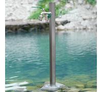Generico Colonna d'Acqua Indipendente in Acciaio Inossidabile con Rubinetto per Esterni - Fontana da Giardino Resistente e antigelo per soluzioni paesaggistiche e per Esterni