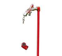 Generico Colonna d'Acqua Verticale da Esterno con Asta del Rubinetto in Acciaio Inox e rubinetti in Rame, Serratura Inclusa.