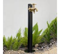 Generico Colonna d'Acqua Verticale da Giardino in Acciaio Inossidabile 304 - Distributore d'Acqua per Esterni Resistente al Gelo con Doppio Rubinetto per Un efficiente Sistema di irrigazione del giar