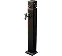 Generico Colonna d'Acqua Verticale per Esterni - Fontana Decorativa con Porta Tubo, Rubinetto e Pistola a spruzzo - Fontana d'Acqua Nera da 31,5 Pollici per Decorazioni da Giardino
