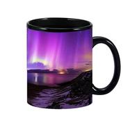 Generico Color Changing Coffee Mugs - Ceramic Heat Changing Reveal Mug | Northern Lights Design Cool Coffee Tea Magic Color Change Cups, Ceramic Mug For Boys Girls Men Women And Others