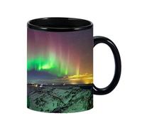 Generico Color Changing Coffee Mugs - Ceramic Heat Changing Reveal Mug | Northern Lights Design Cool Coffee Tea Magic Color Change Cups, Ceramic Mug For Boys Girls Men Women And Others
