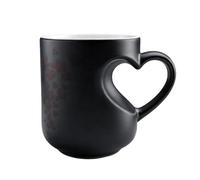 Genérico Color Changing Mug - 3,74 Inch Ceramic Heart Handle Temperature Sensitive Cup | Heat Mug for Hot Chocolate Tea Milk Home Office Dorm Apartment Gift and Daily Use