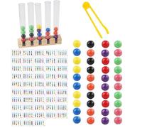 Genérico Color Matching Toy - ABS, Educational Toy Creative Sorting Game Design | -Inspired Fine Motor Skill Builder, Wooden Clip Beads Activity Set For, Preschoolers, Daycare