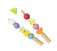 Genérico Color Matching Toys - Wooden Beads Stacking Game, Early Development Learning Toy, Color Sorting Activity for Kids Preschool Kindergarten | Fine Motor Skills Training Educational Toy for Cla