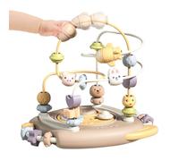 Generico Colorful Bead Maze Set, Roller Coaster Game Playset, 7.87x6.3x9.06in Bead Maze with Activity, Wooden Wire Beads Toy Set, Labyrinth with Spiral Tracks Kid, Preschool Learning Home