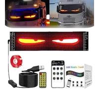 Generico Colorful Eye Lamp Soft Screen for Car Window,LED Eyes for Car Window,Scrolling LED Car Sign,DIY Programmable Flexible LED Matrix Screen Panel Lamp with App Remote Control
