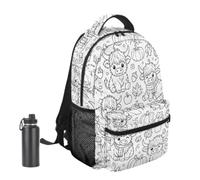 Generico Coloring Backpack DIY Cow Print Crafting Student Bookbag