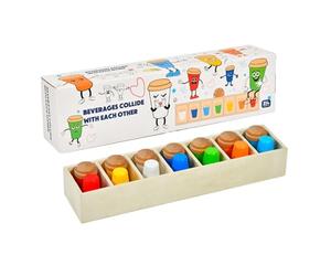Generico Colour Sorting Toys - Wood | Beverage Matching Game Educational And Fun For Two Players | Parent-Child Interactive Toy For Children Matching And Memory Skills