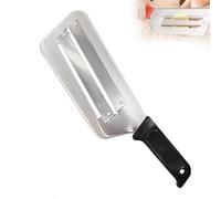 Generico Coltello Da Verdura A Doppia Lama in Acciaio Inossidabile, Taglierina E Affettatrice Multifunzione Per Cavoli, Insalata E Verdure, Impugnatura Ergonomica, Facile Da Pulire (Nero)
