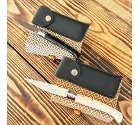 Generico Coltello Sardo Pattadesa 24 cm, Manico in Osso tibia e Corno di Bufalo, con Fodero in Pelle e Scatola in Legno (Bianco Tibia)