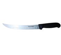 Generico Coltello Sciabola alveolata 26 cm Scimitarra per BBQ Manico Nero