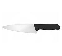 Generico Coltello Trinciante Largo Lama Alveolata 20 cm Cuoco Manico Nero