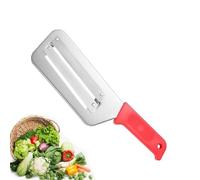 Generico Coltello verdure a doppia lama in acciaio inossidabile, taglia-verdure multifunzionale e grattugia per cavoli, taglia-verdure per carote, patate e cavoli (Rosso)