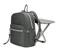 Generico Combinazione di zaino leggero e sgabello con sedia pieghevole per campeggio pesca trekking picnic barbecue eventi sportivi