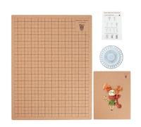 Generico Combinazione macramè - Lavagna per progetti macramè Portatile a Doppio Lato 20X20 cm,Tavola per Riutilizzabile con Istruzioni Tavola per intrecciare Fatta a Mano