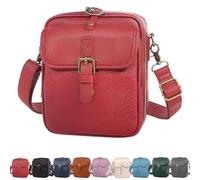 Generico Comebybuys Purse Vintage Mini Messenger Bag, Vintage Cross Body Shoulder Purse with Card Slots (Red)