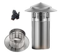 Generico Comignolo in Acciaio Inox Cono per Stufa O Camino 160mm Antipioggia Comignoli del Tetto con Rete Anti-Insetto Copertura Antipioggia Tappo di Ventilazione(160mm)