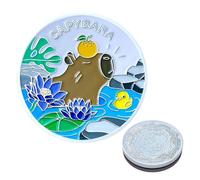 Generico Commemorative Coin, Capybara Collectible, Souvenir Keepsake Token with Acrylic Case, Display Gift for Friends, Family, Birthday, Christmas, Home, Decor Use, 2.5mm/0.1 Inches