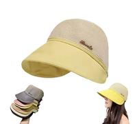 Generico Commonlyto Women's Large Brim Sunscreen Hat UV Protection Foldable Sunhat with Adjustable Breathable Design
