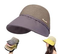 Generico Commonlyto Women's Large Brim Sunscreen Hat UV Protection Foldable Sunhat with Adjustable Breathable Design