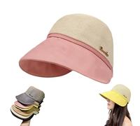 Generico Commonlyto Women's Large Brim Sunscreen Hat UV Protection Foldable Sunhat with Adjustable Breathable Design