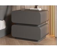 Generico Comodini, Comodino creativo con doppio cassetto, comodino for camera da letto alla moda, multiuso carino for soggiorno, dormitorio(Gray,15.7x15.7x19.7in)