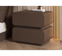 Generico Comodini, Comodino creativo con doppio cassetto, comodino for camera da letto alla moda, multiuso carino for soggiorno, dormitorio(Brown,17.7x15.7x19.7in)