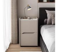 Generico Comodini, Comodino in legno massello Comodino dal design moderno con doppi cassetti Comodino minimalista for camera da letto(Champagne Gray,25 * 40 * 48)