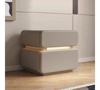 Generico Comodini Moderni a Led, Comodino Piccolo Minimalista, Tavolini in Legno con 2 Cassetti, for Studio, Ufficio, Balcone, Sala Conferenze