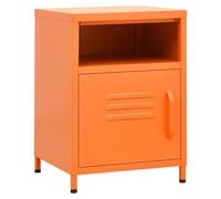 Generico Comodino Arancione 35x35x51 cm in Acciaio