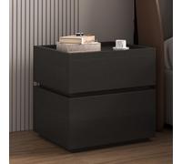 Generico Comodino con 2 Cassetti, Comodino Scanalato, Tavolino Moderno di metà Secolo, Comodino in Legno per Camera da Letto, Divano, Ufficio(Style C,11.8in)