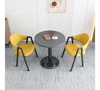 Generico Comodino con Tavolo Mobile, Regolabile, Pieghevole per Ufficio e casa, Moderno Tavolo da Pranzo Rotondo e Set di sedie per Soggiorno, Balcone, trattative Commerciali, tavolino da caffè - Ele