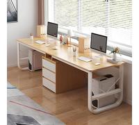 Generico Comodino con Tavolo Mobile, Regolabile, Pieghevole per Ufficio e casa, scrivania Moderna in Legno per Computer per Due Persone, Grande Tavolo da Scrittura con cassetti per Ufficio a casa