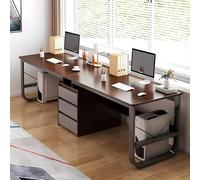Generico Comodino con Tavolo Mobile, Regolabile, Pieghevole per Ufficio e casa, scrivania Moderna in Legno per Computer per Due Persone, Grande Tavolo da Scrittura con cassetti per Ufficio a casa