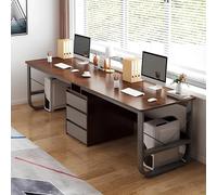 Generico Comodino con Tavolo Mobile, Regolabile, Pieghevole per Ufficio e casa, scrivania Moderna in Legno per Computer per Due Persone, Grande Tavolo da Scrittura con cassetti per Ufficio a casa
